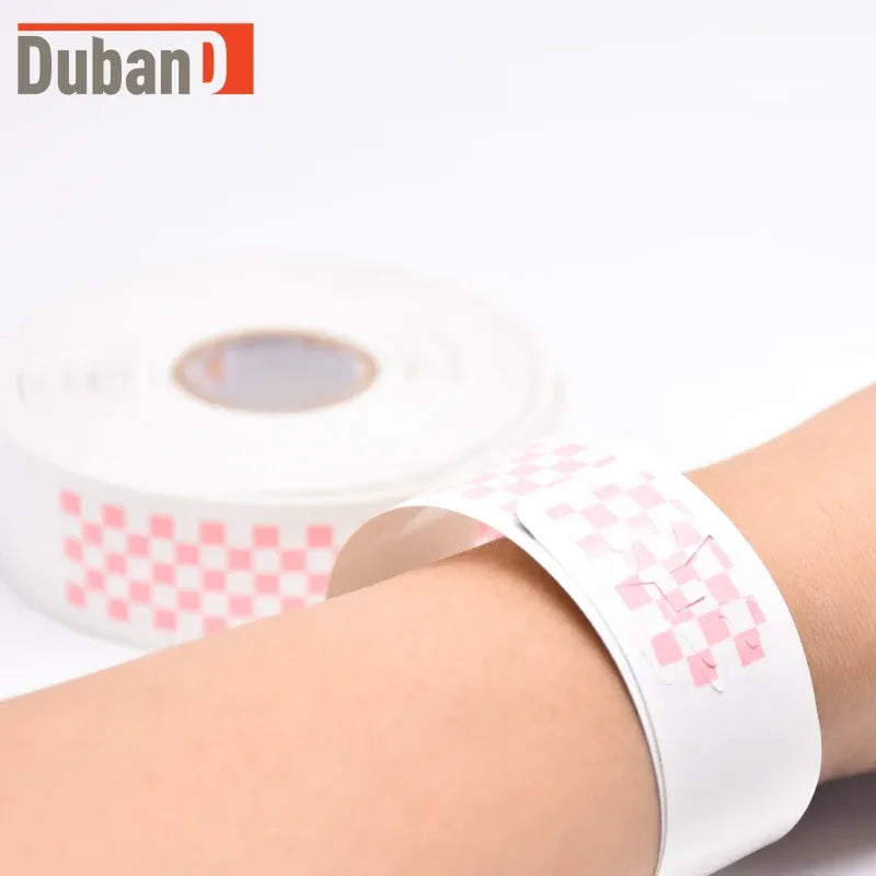 200pcs Roll Free Print Self-Adhesive Barcode Wristband Thermal Sensitive Disposable Wristband QR Code Bracelet