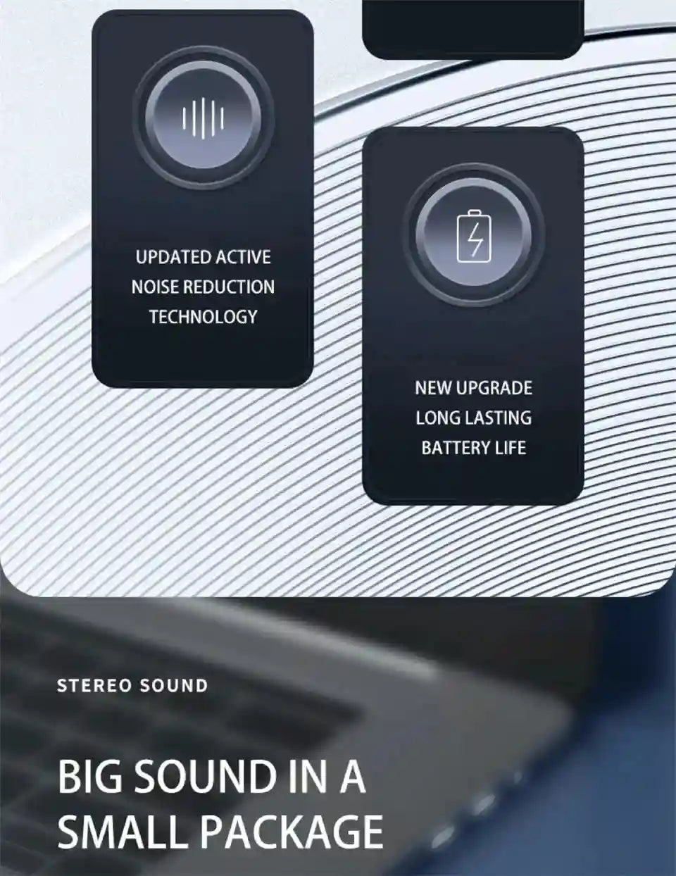 Wireless Single Earbud with Earhook - Bluetooth 5.3 Black - Tidesmit Tidesmit