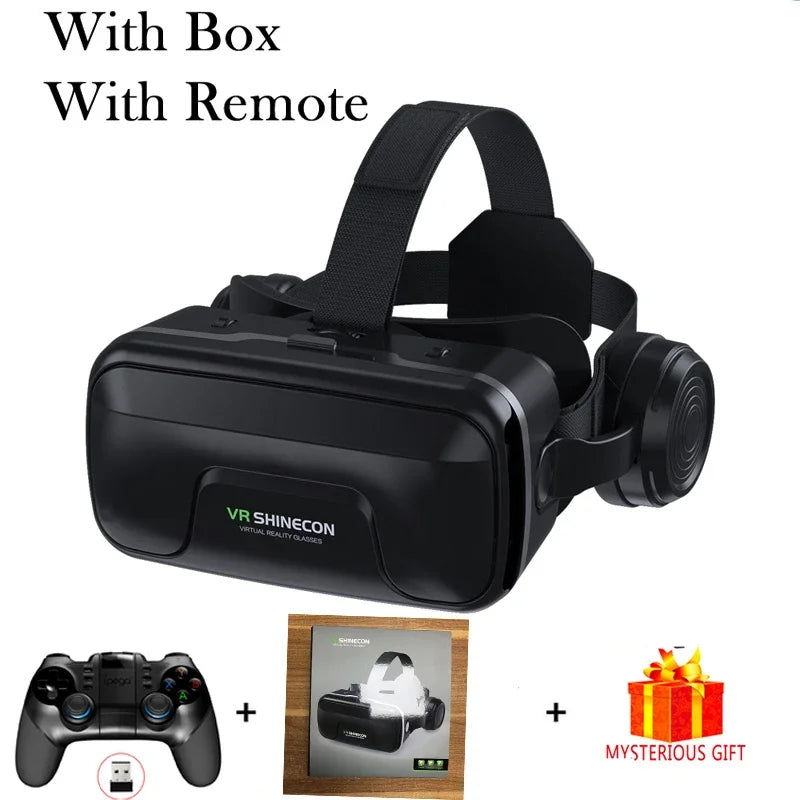 VR Headset for Smartphone – Immersive 3D Virtual Reality Smart Glasses With Remote C Tidesmit