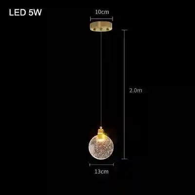 Bubble Crystal Pendant Ring Light for Modern Dining Rooms | Tidesmit D style-1head Tidesmit