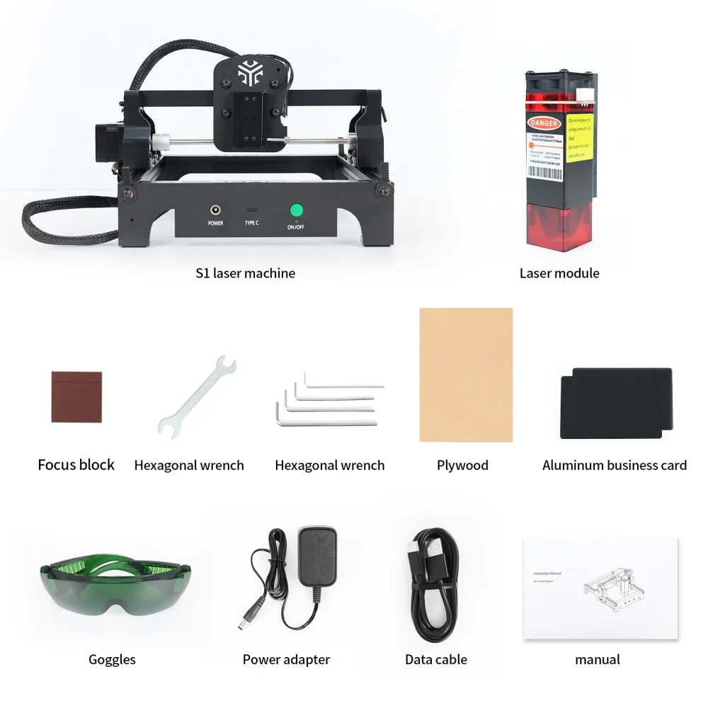 ACMER S1 6W Mini Laser Engraver Portable Small Laser Engraving Cutting Tool Machine DIY for Logo Wood Leather Acrylc Beginner