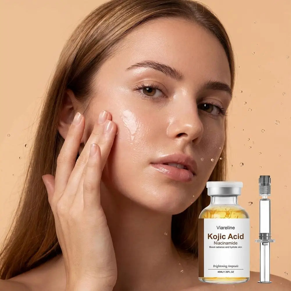 Brightening Kojic Acid & Niacinamide Ampoule 40ml Even Skin Tone Hydrating Moisturizing Dual Care Easy To Use Skincare