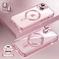 Magnetic iPhone 16 Case with Lens Protection - Slim Shock-Absorbing Cover Pink Tidesmit