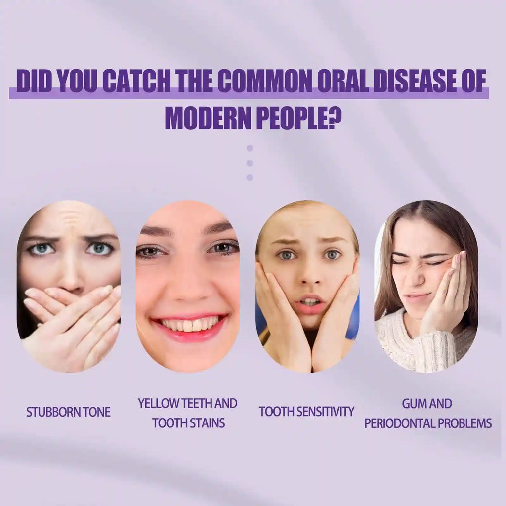 Tidesmit purple teeth whitening powder for plaque removal and stain whitening oral care treatment