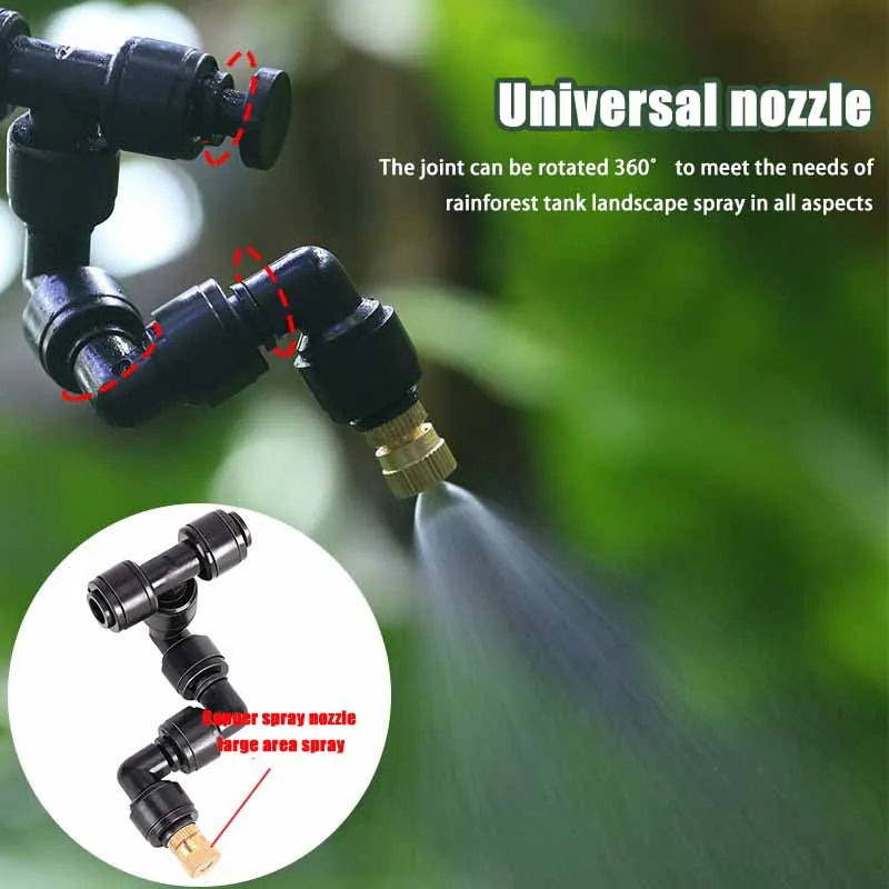 Rainforest Sprayer Double Pump Control Automatic Mist Timing Spray System Kit Irrigation Timer Reptile Sprayer Humidifier