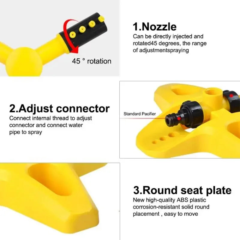 360 Degree Rotating Automatic Sprinkler For Garden Watering Watering Land And Lawn Can Be Connected In Series With Sprinkler