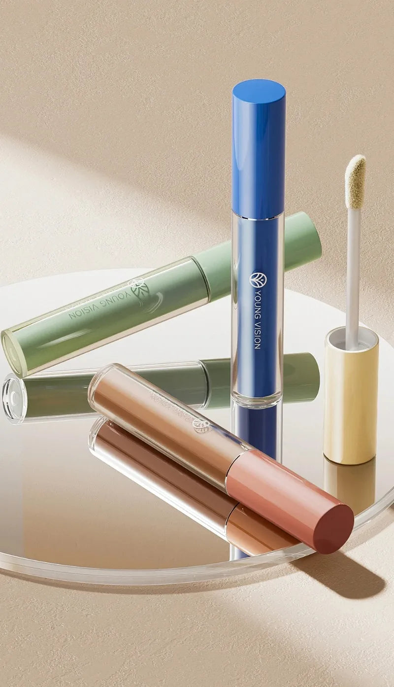 Tidesmit orange liquid concealer and purple color corrector for dark circles and skin tone brightening