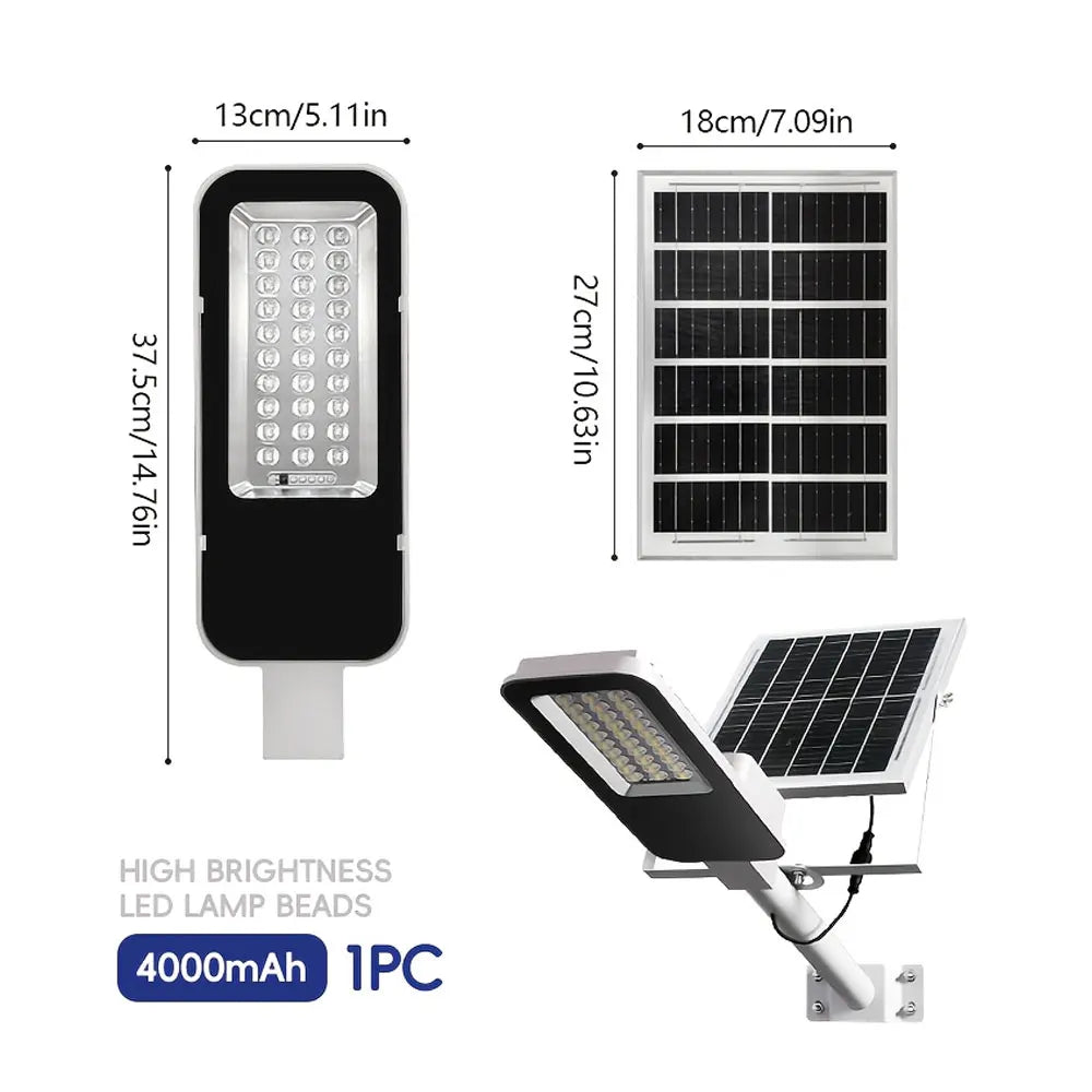 A set of 4000mAh/6000mAh outdoor solar street lamps, commercial area lighting, wall lamps, with motion sensor and remote control