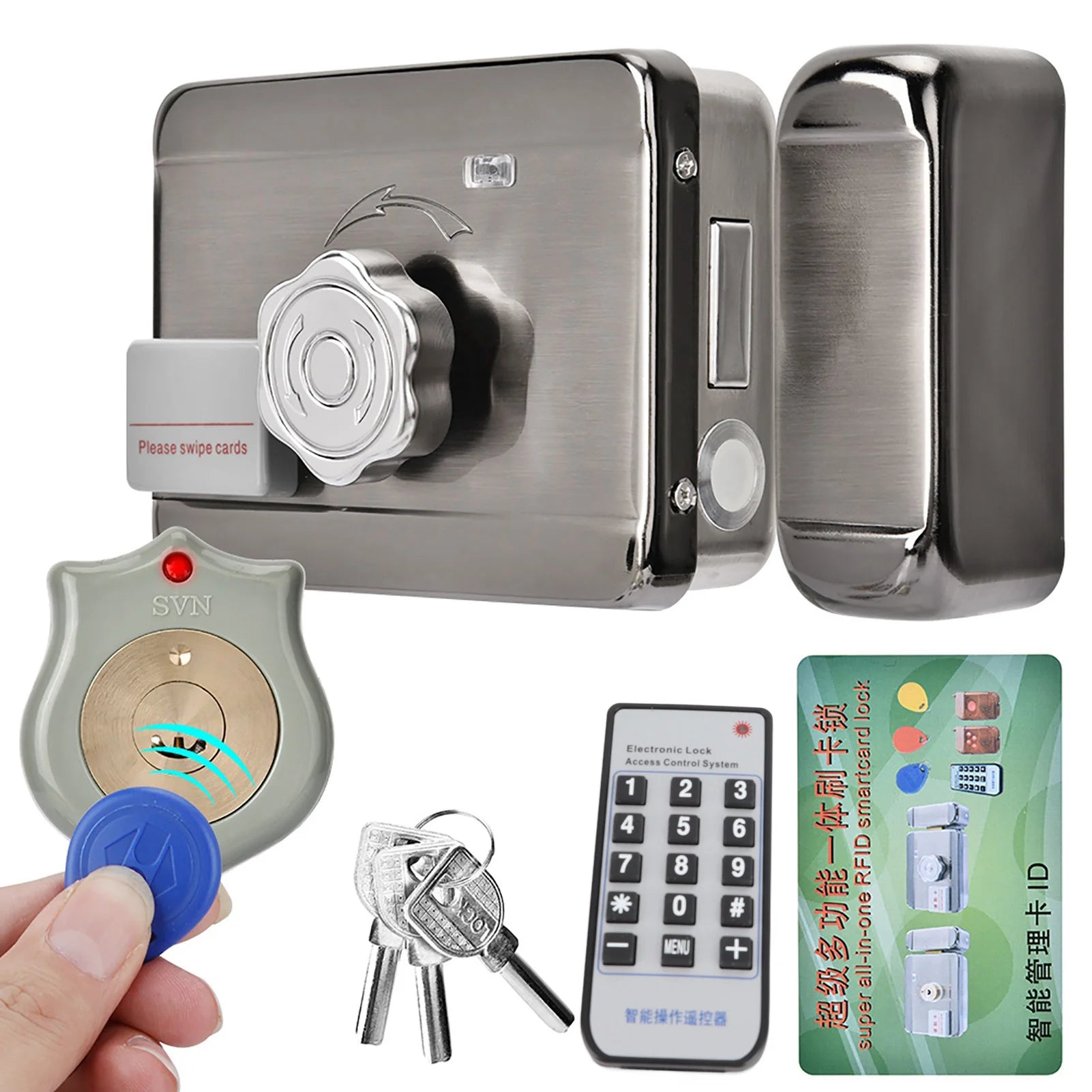 Electronic Door Access Intelligent Remote Control System ID Single Head 12V Lock Intelligent Door Lock Remote Control Door Lock