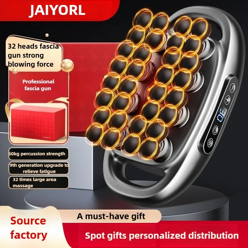 Massage Gun Deep Tissue Muscle Massager - 32 Intensity Levels (Grey) Relaxation Treatment Tidesmit