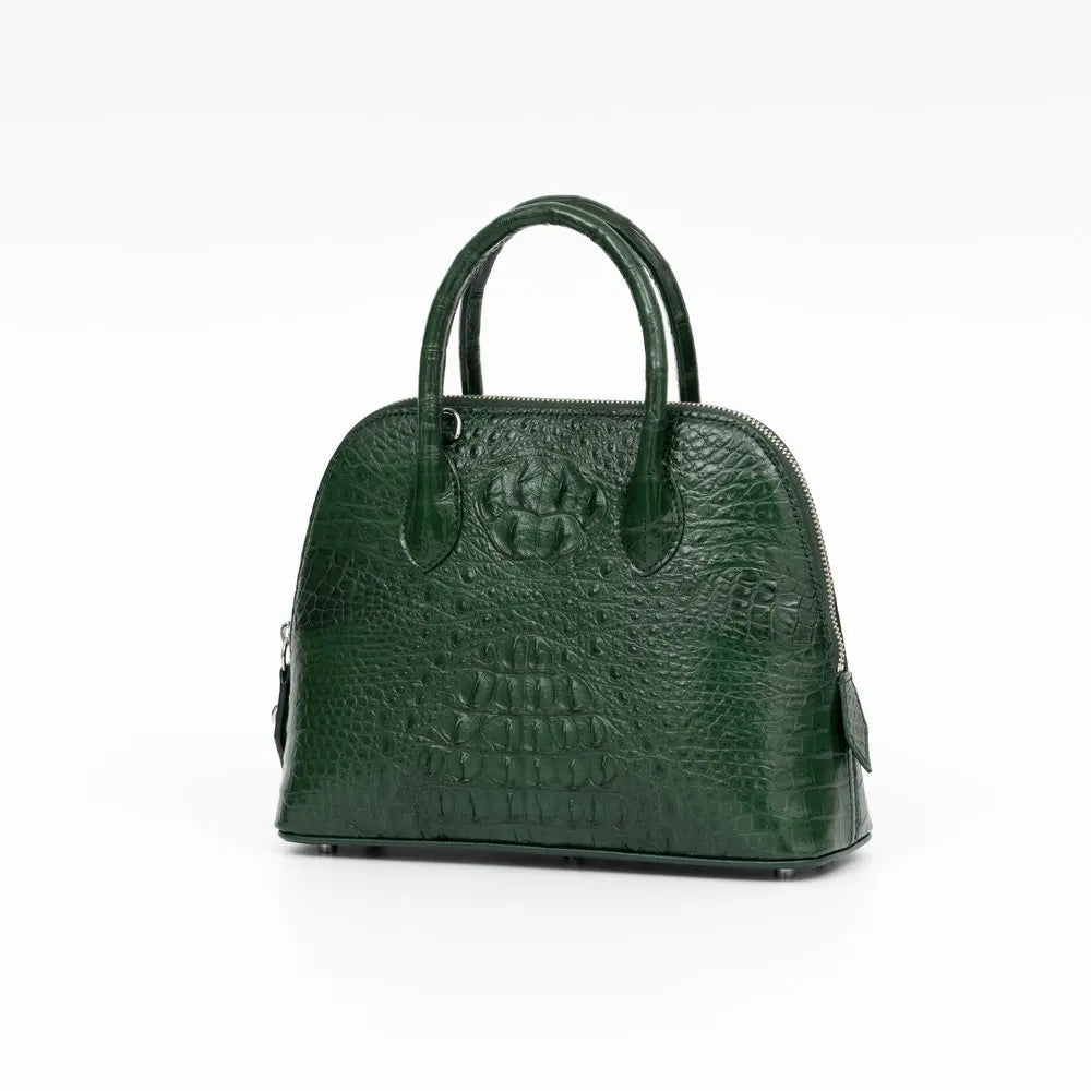 2024 Large Crocodile Leather Women's Bag Fashion Bowling Lady Handbag Genuine Leather Shuolder Crossbody Bag Travel Shell Bag 45