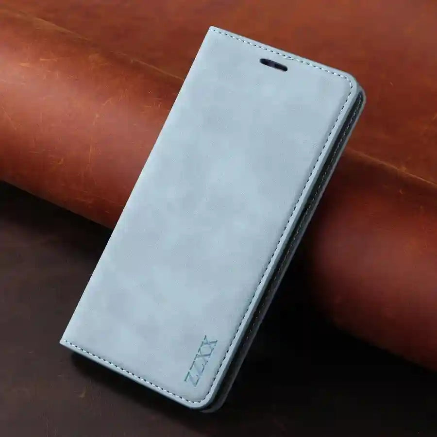 Flip Wallet Phone Case for Xiaomi Redmi Note 11 - Military-Grade Protection Light blue Tidesmit
