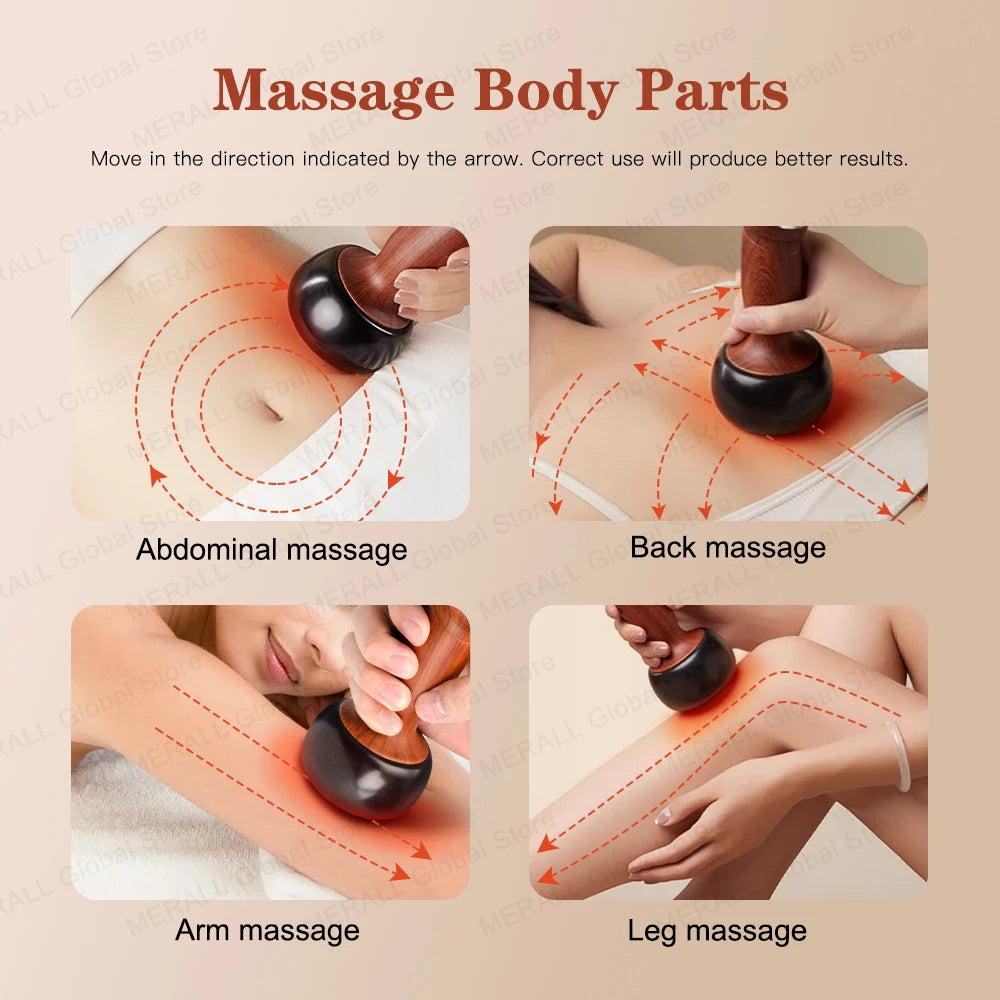 Electric Bian Stone Massager: Wireless Heat Therapy & Guasha Tool Back Massage Instrument Tidesmit