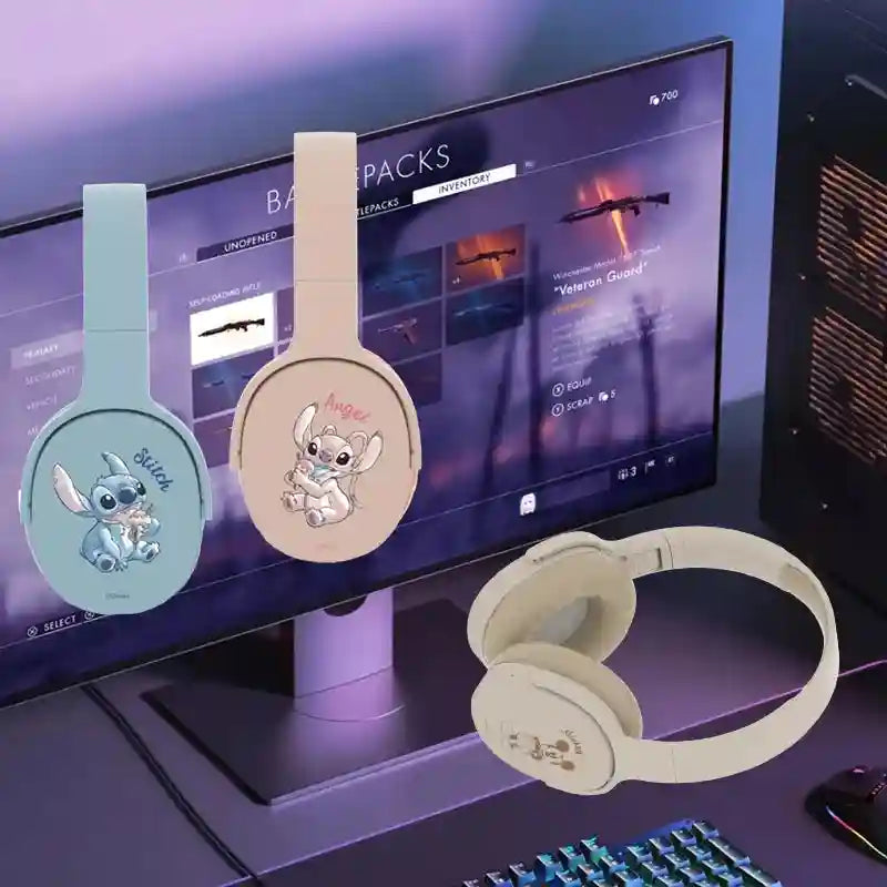 Disney Wireless Headphones - Noise Cancelling Over-Ear Kids Headset Tidesmit