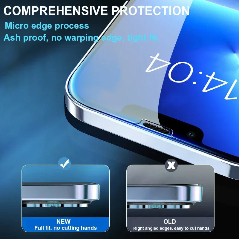 iPhone Screen Protector 5 Pack, 9H Tempered Glass for iPhone 14-17 Series Tidesmit