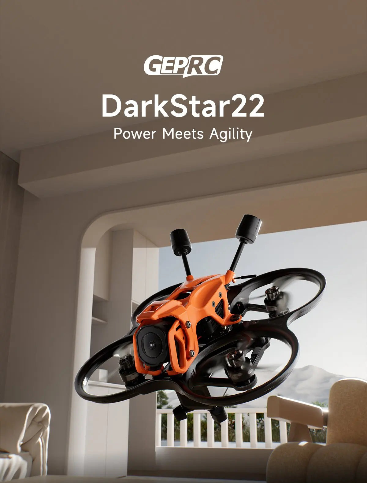 GEPRC DarkStar22 O4 Pro FPV Drone | 3S CineWhoop 7500KV High Precision Tidesmit
