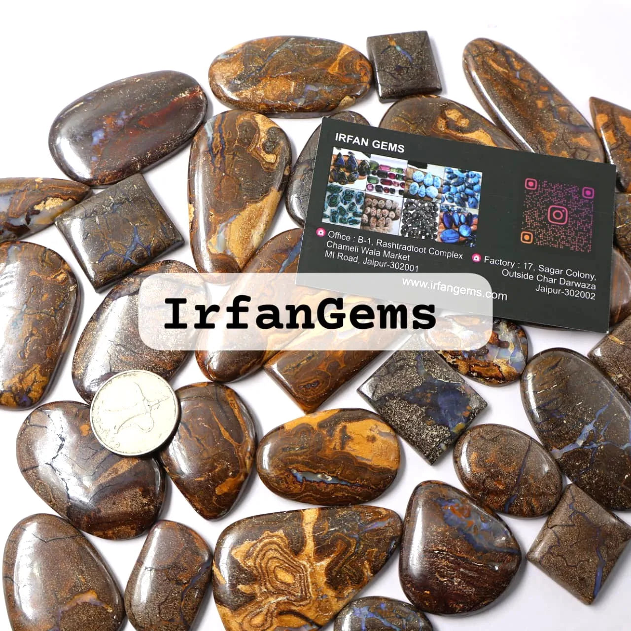 High Quality Natural Boulder Opal Semi-Precious Stone Oval Cut Boulder Opal Cabochon for Jewelry Use High Quality Wholesale Opal