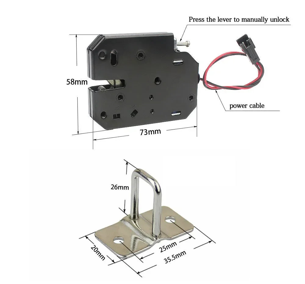 Door Locks1PCS/5PCS DC 12V small electromagnetic lock automatic vending electric control mini cabinet door electronic lock