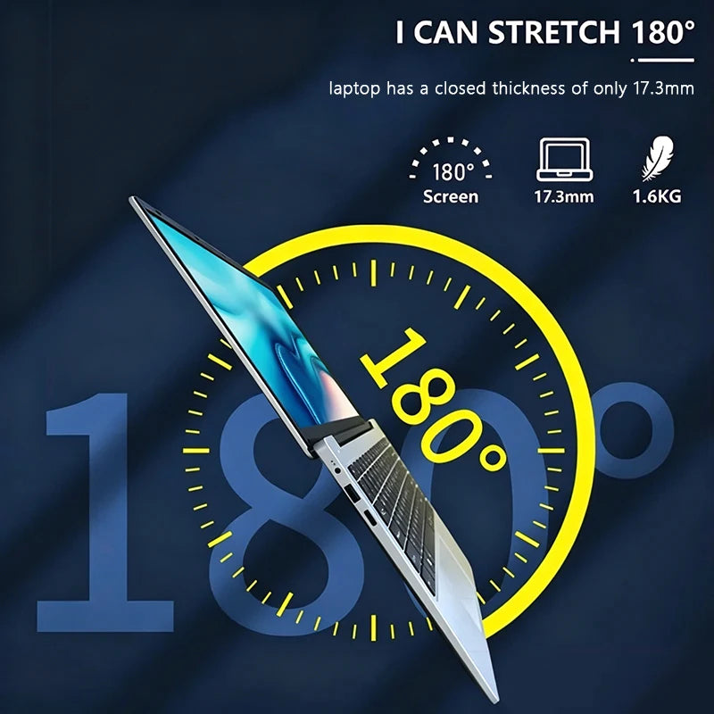 2026 New 14.1" Laptop Computer Intel N150 Windows 11 Pro 16GB RAM 1TB M.2 SSD Gaming Notebook PC 1920*1080 HD Portable Laptops