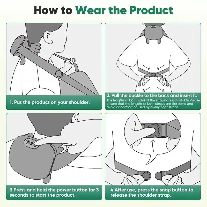 Electric Neck and Shoulder Massager with 4D Kneading and Heat Therapy Massage Roller Tidesmit