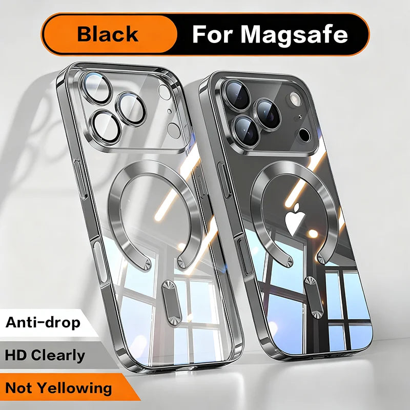 Magnetic Clear Phone Case: Shockproof Wireless Charging Protection Tidesmit