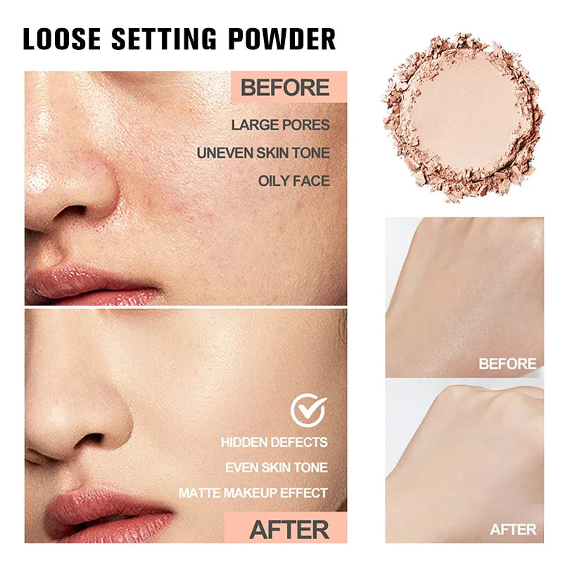 Tidesmit 6 colors banana luxury loose powder for oil-control face makeup texture detail view