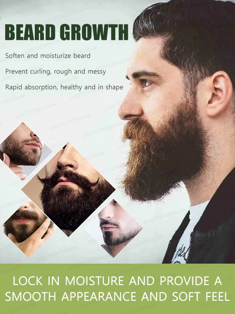 Beard Growth Essence for Thicker Facial Hair - Natural Formula Relaxation Treatment Tidesmit