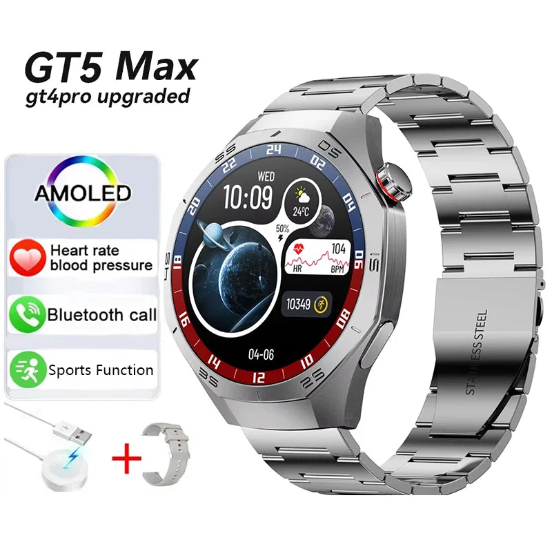 LAXASFIT Smart Watch 1.52" HD Game Dial Dynamic Dial Bluetooth Call Voice Assistant Wireless Charging Fitness Tracker