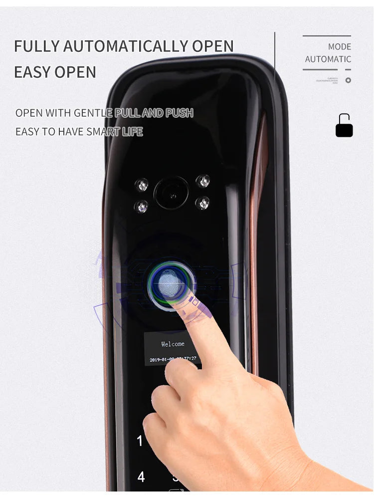 Digital Door Lock Competitive Price Fingerprint USmart Go APP Tuya Smart WiFi With Camera Smart Door Lock