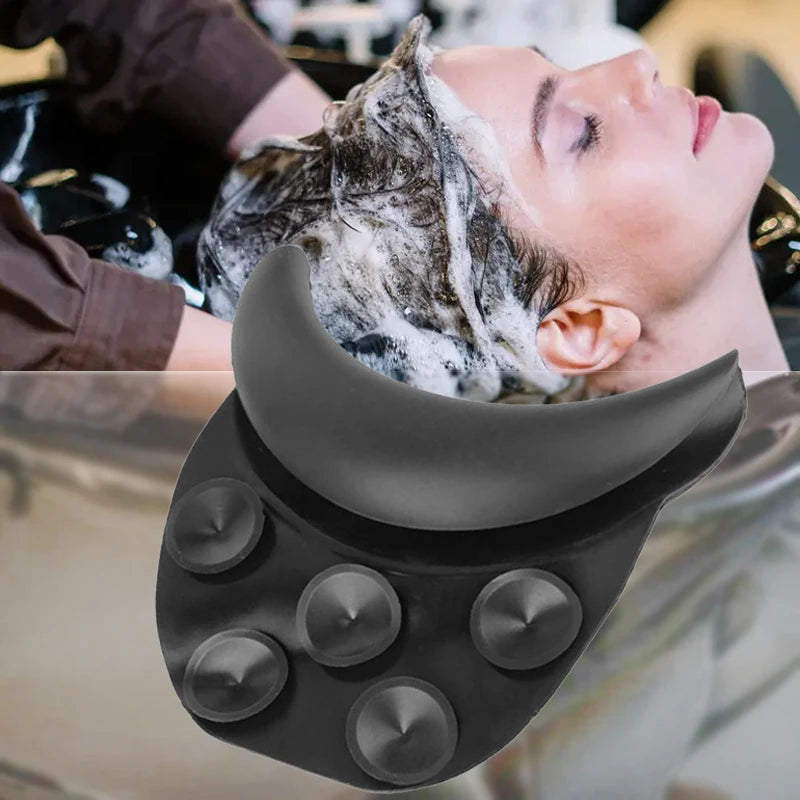 Shampoo Bowl Neck Rest - Non-Slip Silicone Salon Cushion for Comfort Massage Chairs Tidesmit