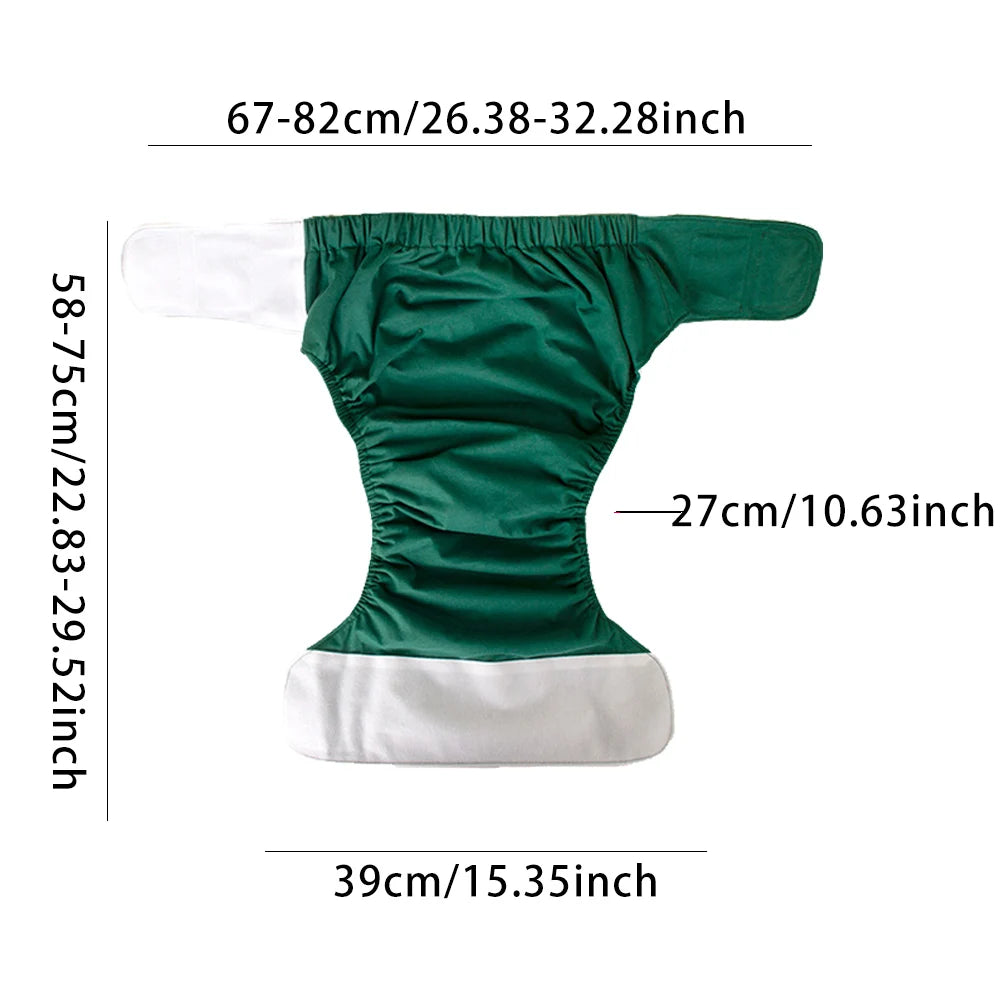 Adult Suede Cloth Diaper Waterproof Washable Pants Leakage Adjustable Incontinence Cotton Underwear Diaper Pants Men Women New