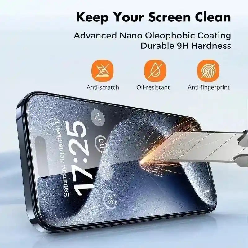 iPhone Screen Protector | 9H Tempered Glass for iPhone 11-16 Pro AE Tidesmit