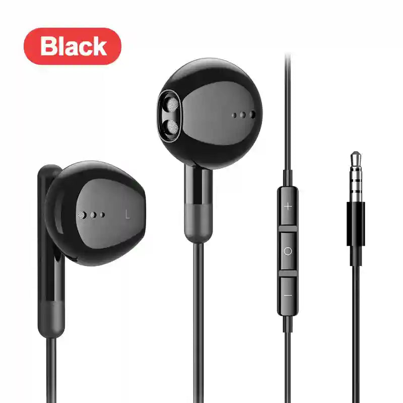 USB-C Wired Headphones for Samsung Galaxy S24 S23 - HiFi Stereo Audio 3.5MM Black Tidesmit