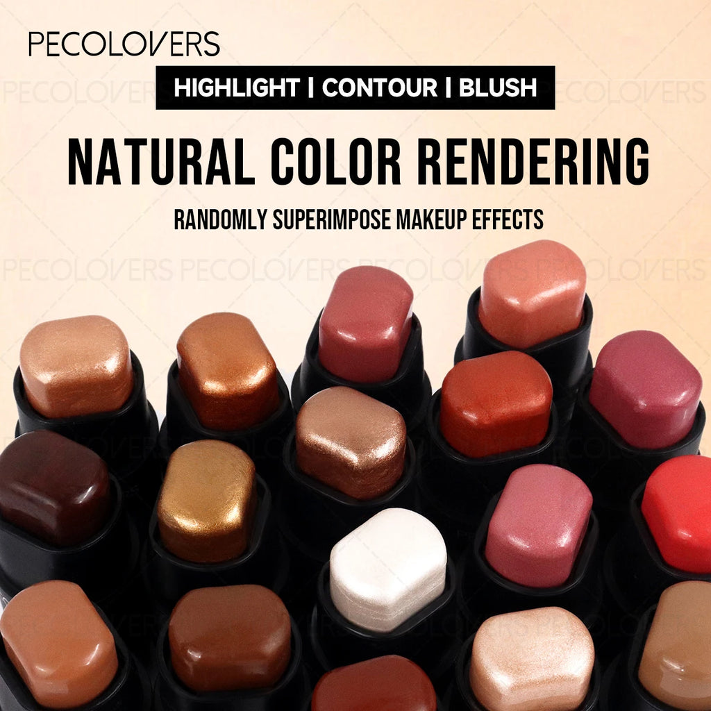 Tidesmit waterproof highlight stick texture close-up for natural 3D contour and face makeup