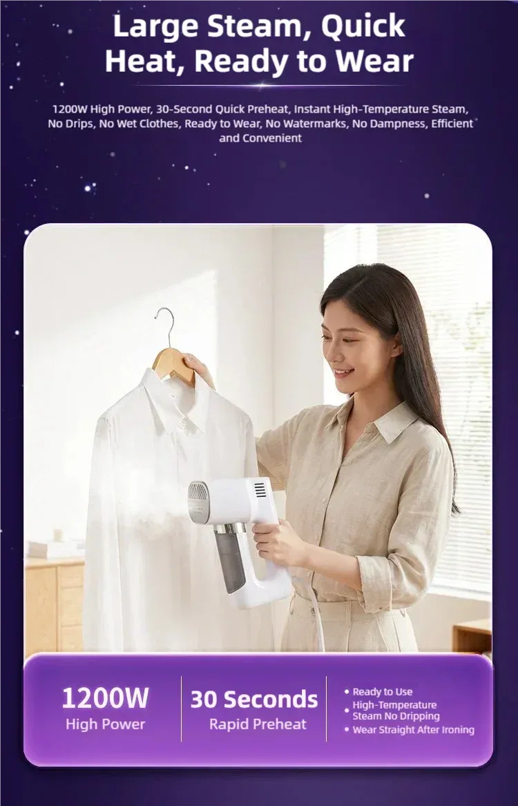 TINSOL 1200W Portable Handheld Garment Steamer