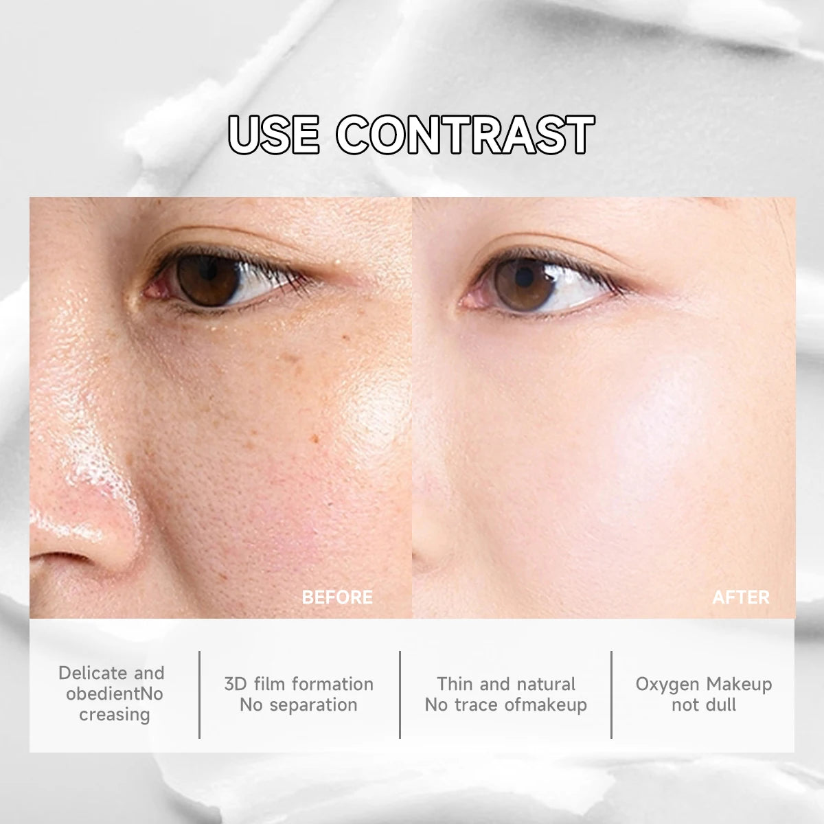 Tidesmit moisturizing pore-covering primer stick showing texture close-up for smooth invisible pore makeup base