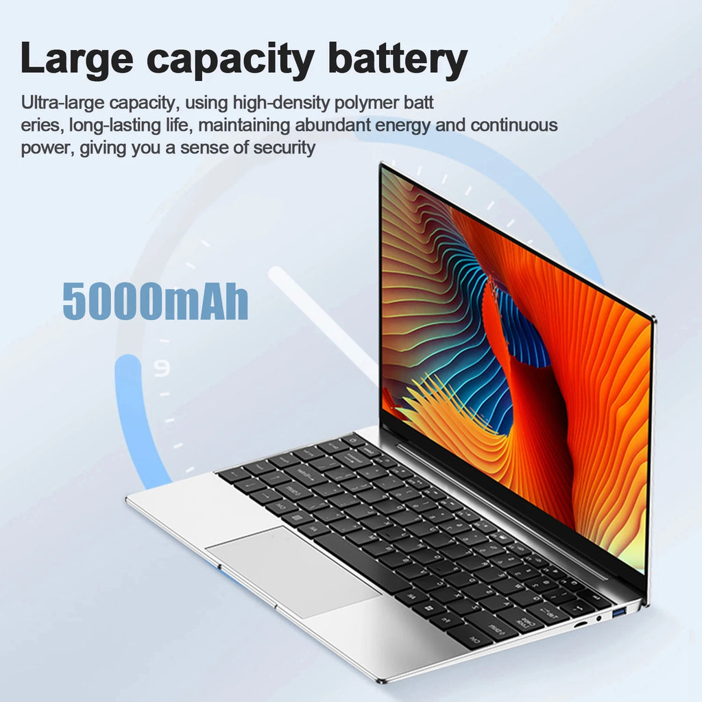 2026 New 14.1" Laptop Computer Intel Core i9 10980HK Windows 11 Pro 16GB RAM 1TB M.2 SSD Gaming Notebook WiFi6 Portable Laptop