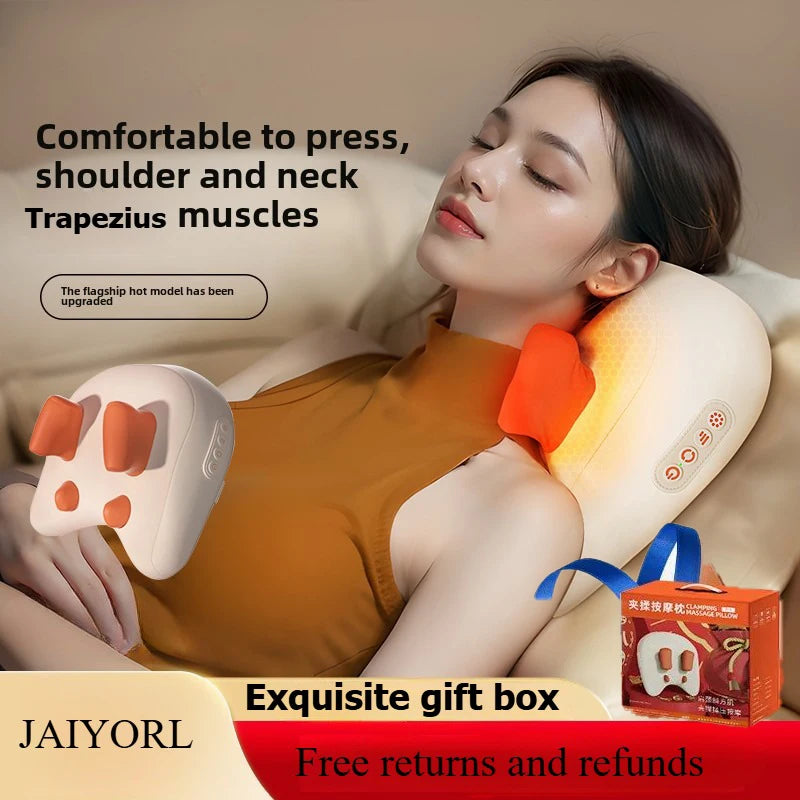 Shiatsu Neck and Shoulder Massager with Heat - Portable Relief Device Relaxation Treatment Orange Tidesmit