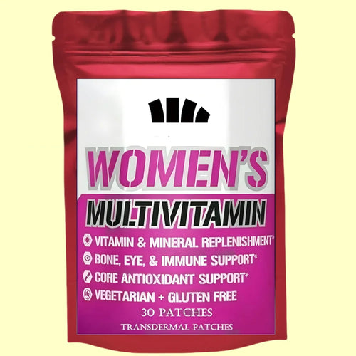 Women’s multivitamin transdermal patch pouch, 30 patches, Vitamin C and D