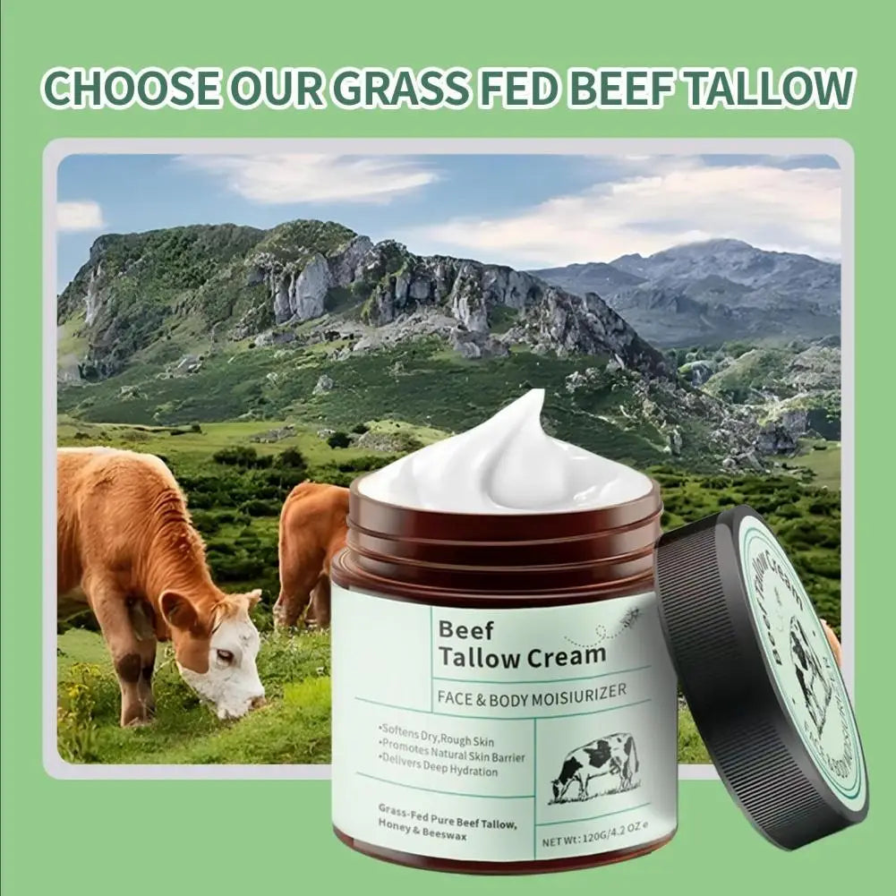 2PCS Beef Tallow Honey Moisturizer Cream Brightening Rejuvenation Nourishing Hydrating Redness Repair Pore Women Cosmetics 120g