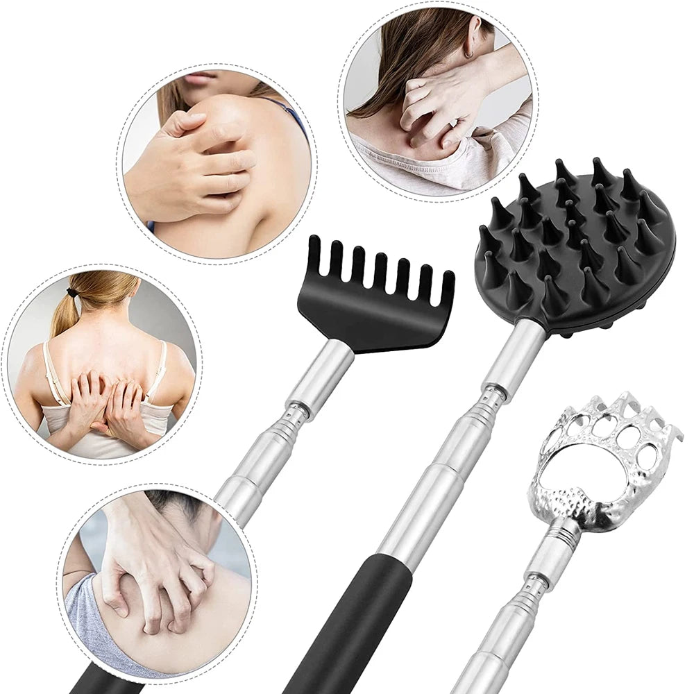 Telescopic Back Scratcher Extendable Massager for Targeted Muscle Relief Back Massage Instrument Tidesmit