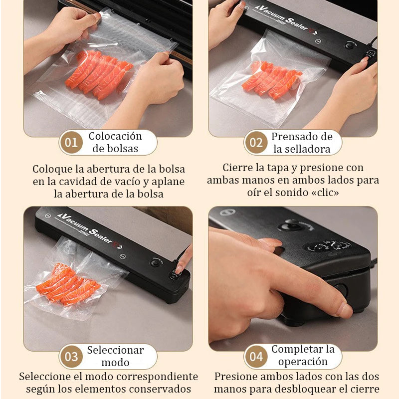 Vacuum sealing machine small food packaging machine fully automatic sealing cooked food compression plastic sealing machine