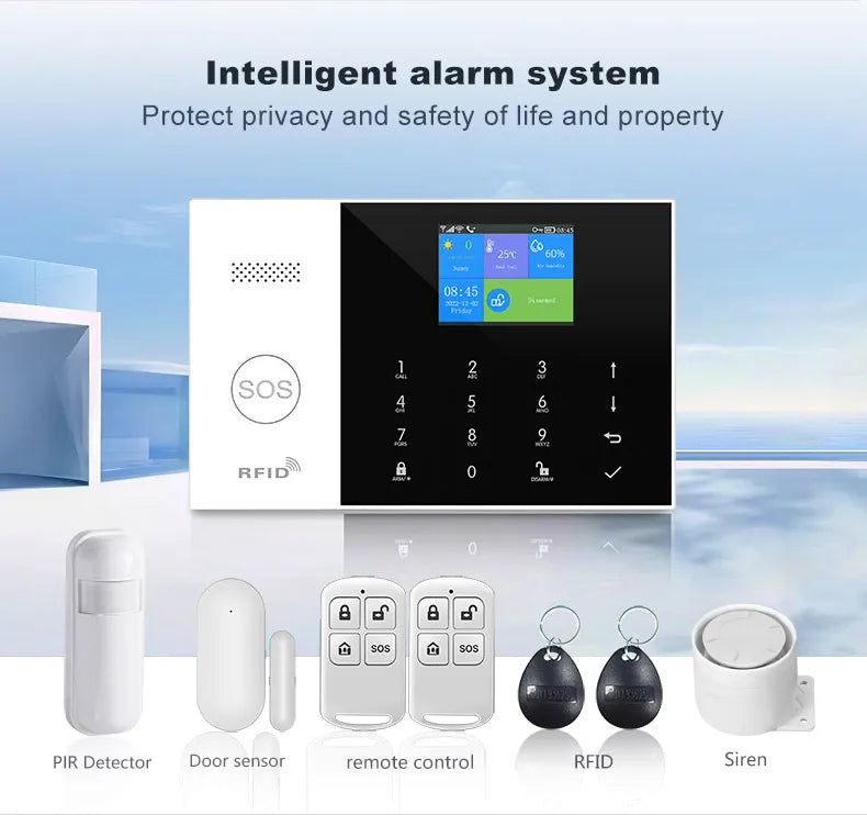 Wifi GSM Home Security Alarm System with Alexa and App Control Tidesmit