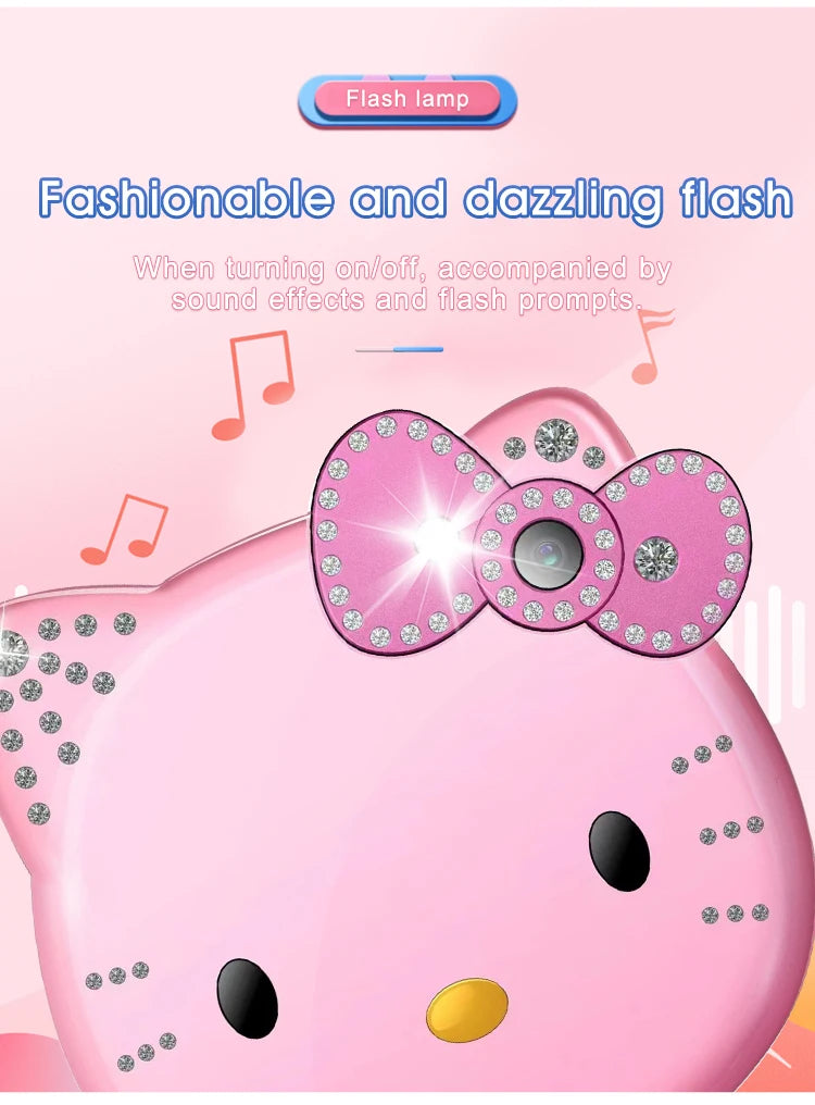 2024 Sanrio Hello Kitty Flip Phone Kawaii K688 Cartoon Taiml Cute Mini Phone Birthday Fashion Gift Toys Christmas For Anime Fans