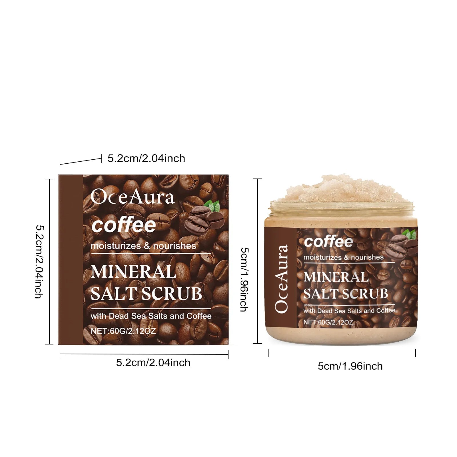 Body Exfoliating Scrub for Radiant Skin - 60g Natural Formula Scrubs Treatments Tidesmit