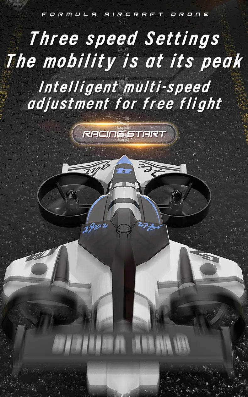 Remote Control Drone Car 2-in-1 Flying Vehicle - White, Green, Purple Tidesmit