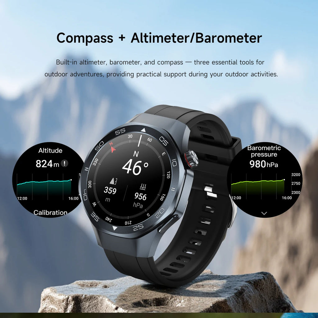 2026New Original Premium Sports SmartWatch Ultra 1.53“Display Built-in GPS Compass 3ATM Waterproof Call Fitness Tracker Bracelet