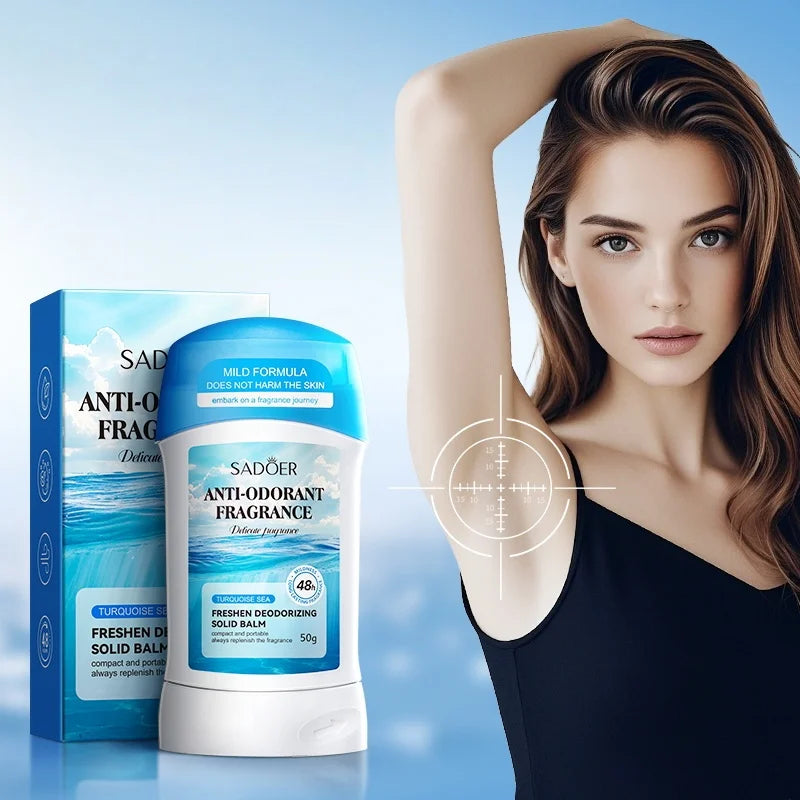 Tidesmit 50g fresh solid cream deodorant for daily underarm and body odor control, suitable for all skin types.