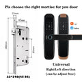 TUYA APP Compatible Smart Life App Unlock Smart Door Lock for Home Wood Door with Fingerprint Handle Combination Rfid Card