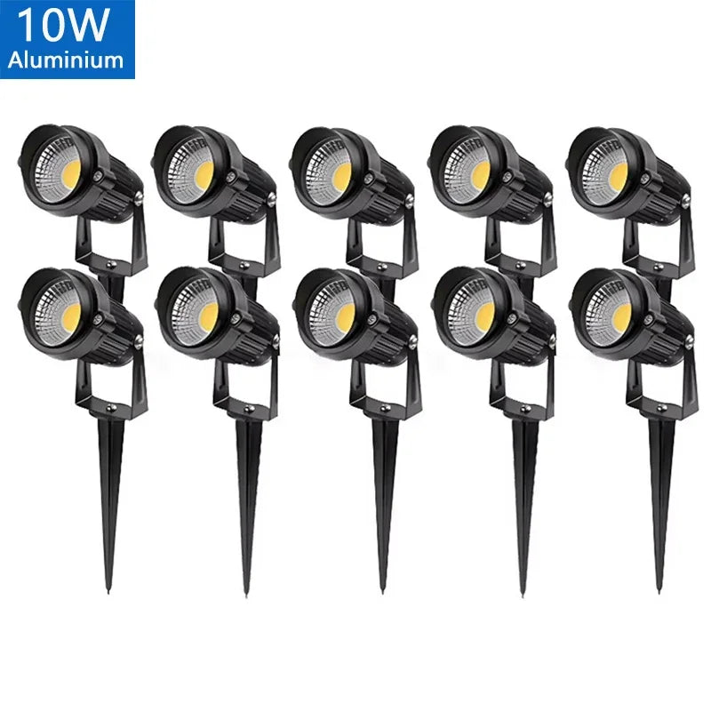 LED Waterproof Outdoor Garden Lawn Lights Spike Bulb 5W/10W/15W Tuinverlichting 220V 110V 12V - Adjustable Solar Powered Garden
